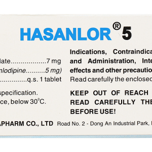 Hasanlor 5 trị tăng huyết áp (10 vỉ x 10 viên)