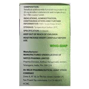 Hepa-Taf 25mg trị viêm gan siêu vi B mạn tính lọ 30 viên