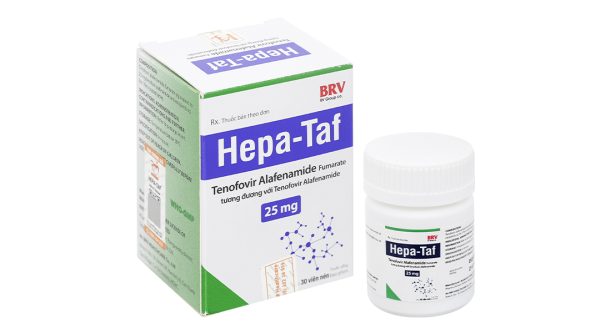 Hepa-Taf 25mg trị viêm gan siêu vi B mạn tính lọ 30 viên