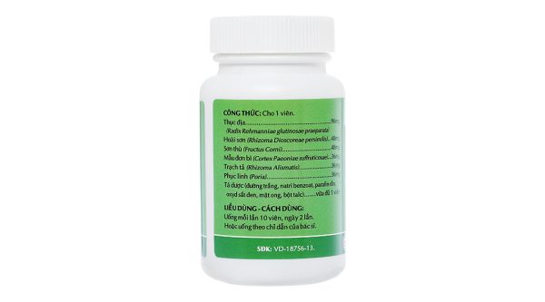 Hoàn Lục Vị Bổ Thận Âm giảm mỏi gối, mồ hôi trộm chai 240 viên