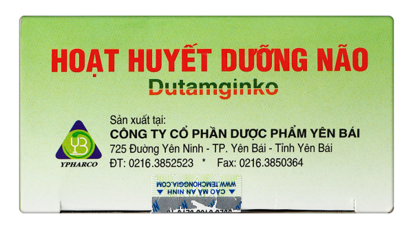 Viên bao đường hoạt huyết dưỡng não Dutamginko (5 vỉ x 20 viên)
