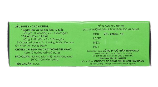 Viên bao đường Hoạt Huyết Dưỡng Não Traphaco giúp cải thiện trí nhớ (5 vỉ x 20 viên)