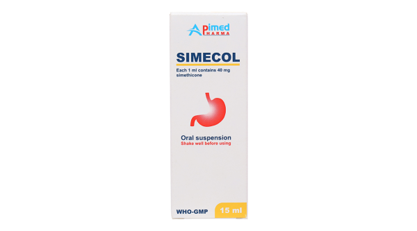 Hỗn dịch uống Simecol chống đầy hơi, giảm triệu chứng khó tiêu chai 15ml