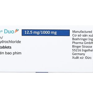 Jardiance Duo 12.5mg/1000mg trị đái tháo đường (3 vỉ x 10 viên)