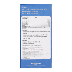 Ecogreen Jex Natural Joint Pain Relief bảo vệ, tái tạo sụn khớp chai 60 viên