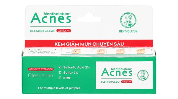 Kem Acnes Blemish Clear kháng khuẩn, giảm mụn sưng đỏ tuýp 10g