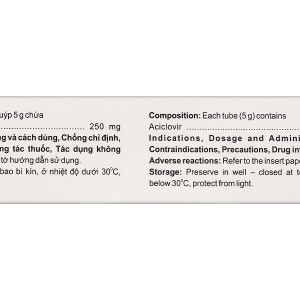Kem bôi Clovirboston điều trị nhiễm virus Herpes simplex tuýp 5g