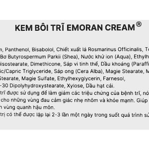 Kem bôi Emoran hỗ trợ giảm các triệu chứng của bệnh trĩ tuýp 30ml
