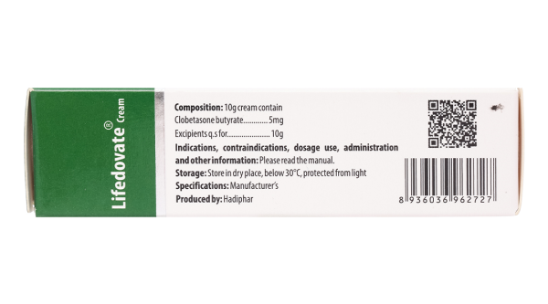 Lifedovate Cream 0.05% trị viêm da tuýp 10g