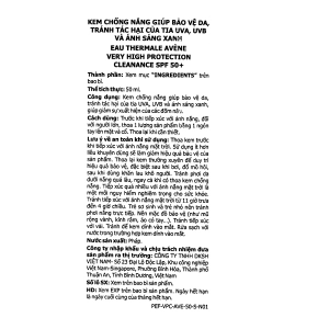 Kem chống nắng Avène Cleanance SPF50+ cho da dầu mụn, nhạy cảm tuýp 50ml