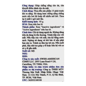 Kem chống nắng Obagi Sun Shield Tint SPF 50 che khuyết điểm làm đều màu da tuýp 85g