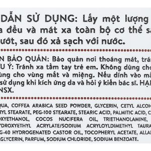 Kem tẩy tế bào chết Felina hạt cà phê & tinh dầu dừa hũ 220g