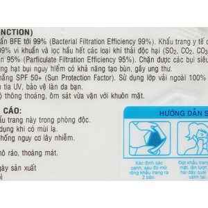 Khẩu trang y tế Mebiphar 3D Mask N95 màu trắng size M gói 5 cái