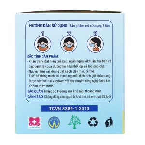 Khẩu trang y tế trẻ em An Phúc 3 lớp có họa tiết hộp 50 cái