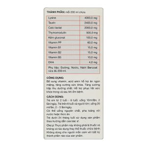 Dung dịch uống Kiddi Biolysine giúp ăn ngon miệng, tăng cường hấp thu chai 120ml