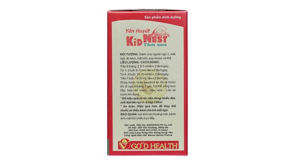 Yến Huyết Kid Nest Tâm Sen hỗ trợ ăn ngủ ngon chai 150ml