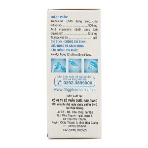 Cốm pha hỗn dịch uống Klamentin 500/62.5 trị nhiễm khuẩn (24 gói x 2g)