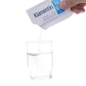 Cốm pha hỗn dịch uống Klamentin 500/62.5 trị nhiễm khuẩn (24 gói x 2g)
