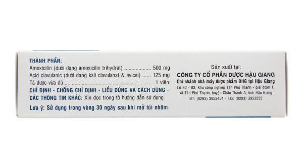 Klamentin 500/125 trị nhiễm khuẩn (3 vỉ x 4 viên)
