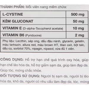 L-Cystin B6 làm đẹp da, tóc, móng hộp 60 viên