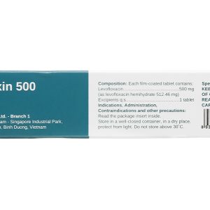 L-Stafloxin 500 trị nhiễm khuẩn nhẹ hoặc trung bình (2 vỉ x 7 viên)