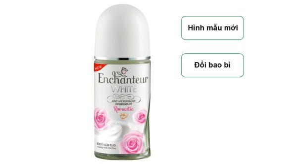Lăn khử mùi Enchanteur White Romantic da trắng mịn màng chai 50ml