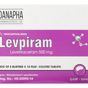 Levpiram 500mg điều trị động kinh (5 vỉ x 10 viên)