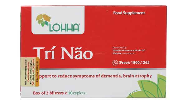 Lohha Trí Não hỗ trợ giảm triệu chứng sa sút trí tuệ, teo não hộp 30 viên