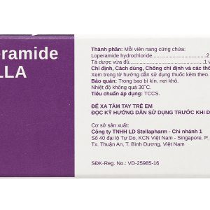 Loperamide Stella 2mg trị tiêu chảy (5 vỉ x 10 viên)