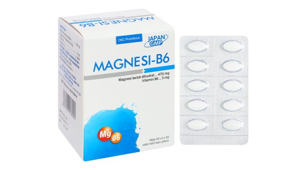 Magnesi-B6 điều trị thếu magnesi và vitamin B6 (10 vỉ x 10 viên)