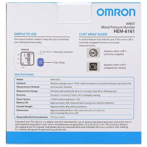 Máy đo huyết áp cổ tay tự động Omron Hem-6161
