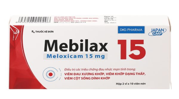 Mebilax 15 giảm đau, kháng viêm xương khớp (2 vỉ x 10 viên)