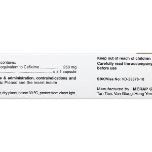 Mecefix-B.E 250mg trị các nhiễm trùng gây bởi vi khuẩn nhạy cảm (2 vỉ x 10 viên)