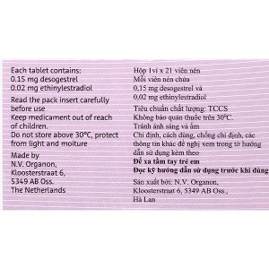 Mercilon thuốc tránh thai hằng ngày (1 vỉ x 21 viên)