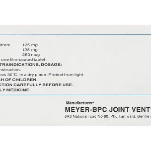 Meyermin dự phòng và trị thiếu vitamin nhóm B do dinh dưỡng, do thuốc (10 vỉ x 10 viên)