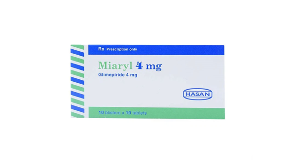 Miaryl 4mg điều trị tiểu đường type 2 (10 vỉ x 10 viên)