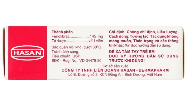 Mibefen NT 145 điều trị tăng triglycerid huyết nặng (3 vỉ x 10 viên)