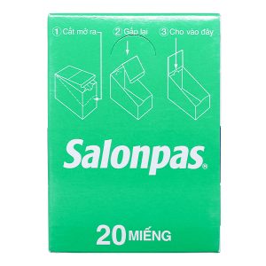 Cao dán Salonpas (6,5cm x 4,2cm) giảm đau, kháng viêm cơ xương (10 hộp x 20 miếng)