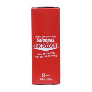 Miếng dán giữ nhiệt Salonpas Jikabari làm ấm, giảm đau (8.4cm x 13cm) (8 gói x 1 miếng)