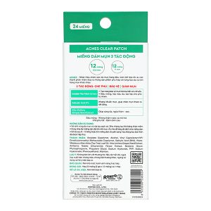 Miếng dán mụn Acnes Clear Patch giúp kháng khuẩn, sạch mụn hộp 24 miếng
