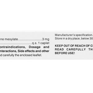 Migomik 3mg trị rối loạn tuần hoàn thế đứng, giảm huyết áp (3 vỉ x 10 viên)