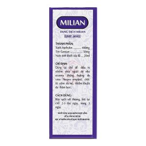 Dung dịch bôi Milian OPC trị nhiễm virus ngoài da, nhiễm khuẩn da chai 20ml