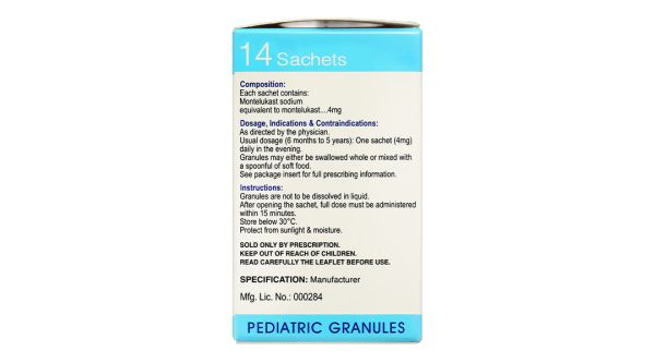 Thuốc cốm Montiget 4mg trị hen suyễn (14 gói x 4mg)