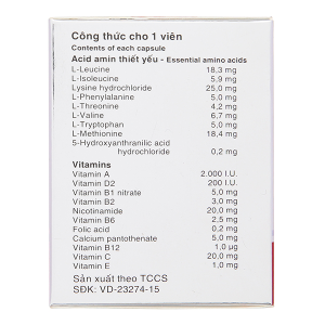 Moriamin Forte bổ sung acid amin và vitamin (10 vỉ x 10 viên)