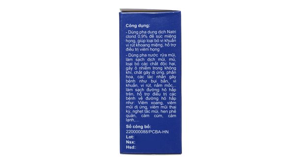 Muối Y Tế Ích Nhân pha nước súc miệng họng, rửa mũi (20 gói x 4.5g)
