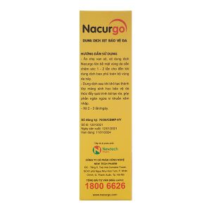 Dung dịch xịt Nacurgo bảo vệ, tái tạo da, ngừa vi khuẩn chai 30ml