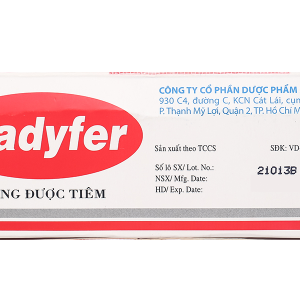 Dung dịch uống Nadyfer trị thiếu máu do thiếu sắt (20 ống x 10ml)