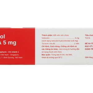 Nebivolol Stella 5mg trị tăng huyết áp (3 vỉ x 10 viên)