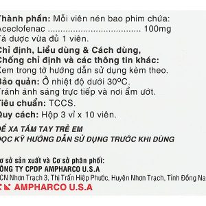 Neo-Nidal 100mg giảm đau, kháng viêm xương khớp (3 vỉ x 10 viên)