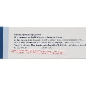 Neurontin 300mg trị động kinh, đau dây thần kinh (1 vỉ x 10 viên)